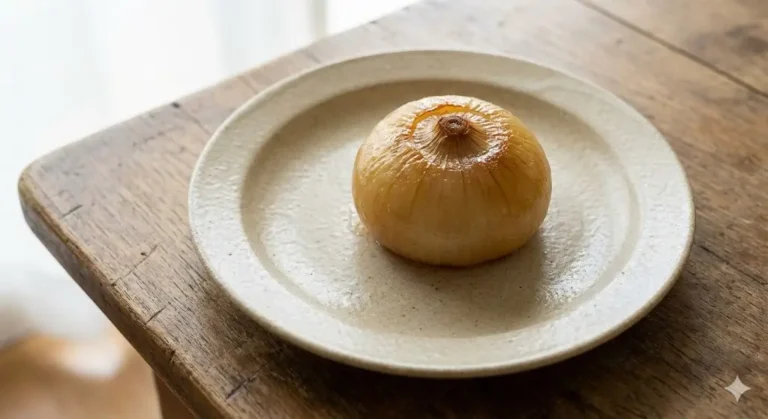 תמונת רקע של בצל מבושל לפוסט על תזונת תינוקות