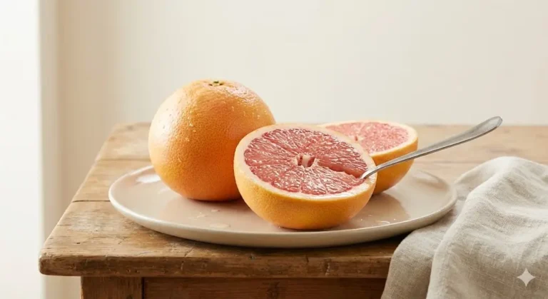 אשכולית טרייה על רקע נקי ובהיר