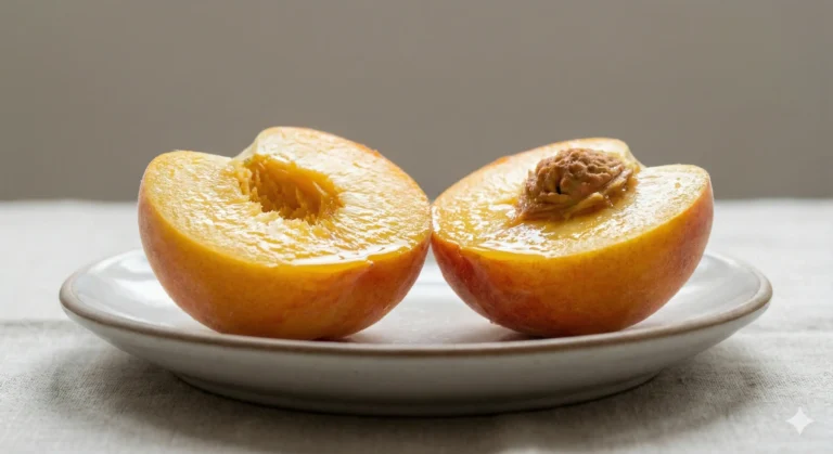 אפרסק בשל חתוך – פרי קיץ עשיר בויטמינים לתינוקות