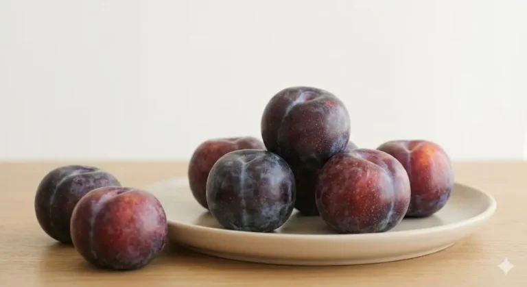 שזיף טרי על רקע נקי ובהיר