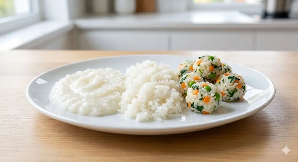 אורז לתינוקות במרקמים שונים לפי גיל